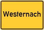 Place name sign Westernach, Schwaben