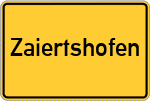Place name sign Zaiertshofen