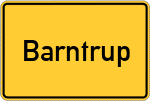 Place name sign Barntrup