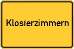 Place name sign Klosterzimmern