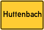 Place name sign Huttenbach