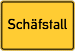 Place name sign Schäfstall
