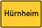 Place name sign Hürnheim