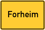 Place name sign Forheim