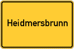 Place name sign Heidmersbrunn