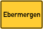 Place name sign Ebermergen