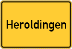 Place name sign Heroldingen