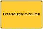 Place name sign Pessenburgheim bei Rain, Lech