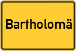 Place name sign Bartholomä