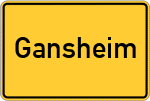 Place name sign Gansheim