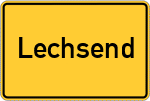 Place name sign Lechsend