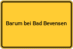 Place name sign Barum bei Bad Bevensen