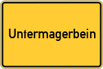 Place name sign Untermagerbein