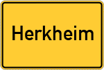Place name sign Herkheim
