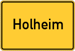 Place name sign Holheim