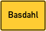 Place name sign Basdahl