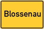 Place name sign Blossenau, Schwaben