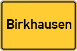 Place name sign Birkhausen