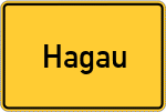 Place name sign Hagau