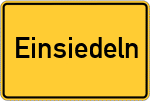 Place name sign Einsiedeln