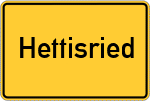 Place name sign Hettisried