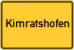 Place name sign Kimratshofen