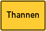 Place name sign Thannen