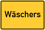 Place name sign Wäschers