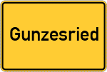 Place name sign Gunzesried