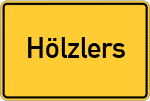 Place name sign Hölzlers, Kreis Kempten, Allgäu