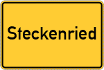 Place name sign Steckenried, Kreis Kempten, Allgäu