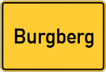 Place name sign Burgberg
