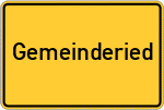 Place name sign Gemeinderied