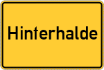 Place name sign Hinterhalde