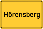 Place name sign Hörensberg