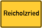 Place name sign Reicholzried