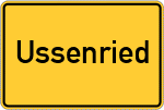 Place name sign Ussenried