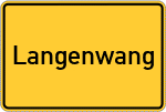 Place name sign Langenwang, Allgäu