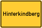 Place name sign Hinterkindberg, Allgäu