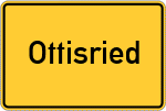 Place name sign Ottisried, Allgäu