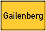 Place name sign Gailenberg