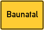 Place name sign Baunatal