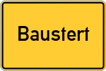 Place name sign Baustert