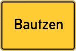 Place name sign Bautzen