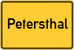 Place name sign Petersthal, Allgäu