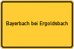Place name sign Bayerbach bei Ergoldsbach