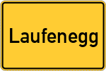 Place name sign Laufenegg