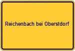 Place name sign Reichenbach bei Oberstdorf