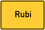 Place name sign Rubi