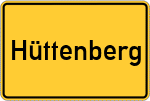 Place name sign Hüttenberg